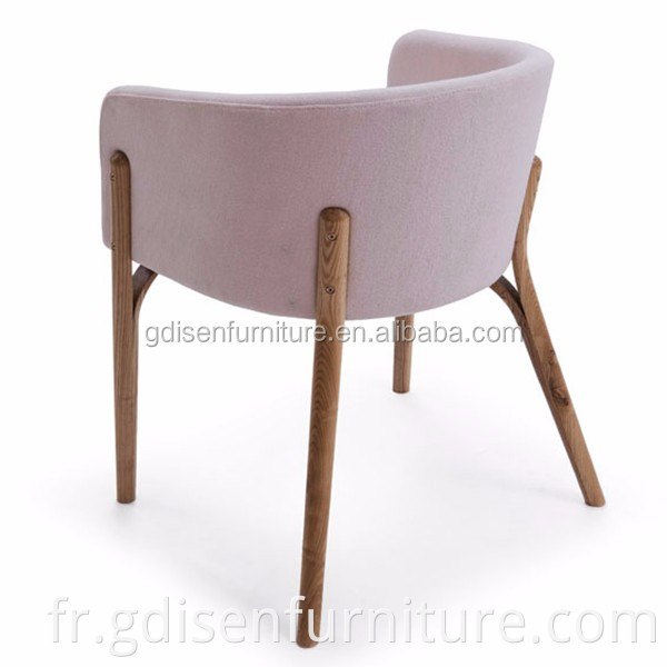 Chaise de salle à manger en bois moderne chaise en tissu chaise en tissu